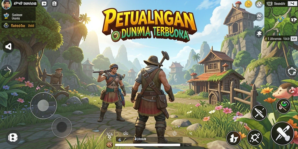 Tangkapan layar gameplay 4P4P menunjukkan petualangan yang menegangkan dan grafis yang menawan.