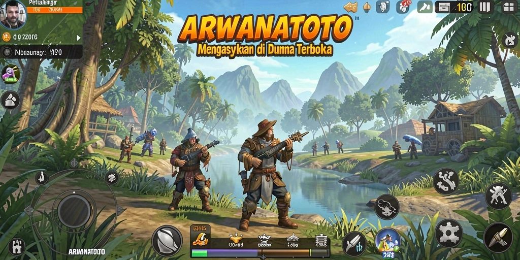 Tampilan gameplay ARWANATOTO di dunia terbuka yang menakjubkan.