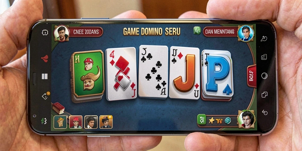 Tampilan gameplay Domino yang menarik dan interaktif di BROJP.
