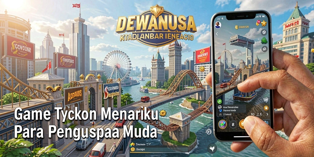 Screenshot gameplay DEWANUSA menampilkan pengelolaan bisnis yang seru dan interaktif.
