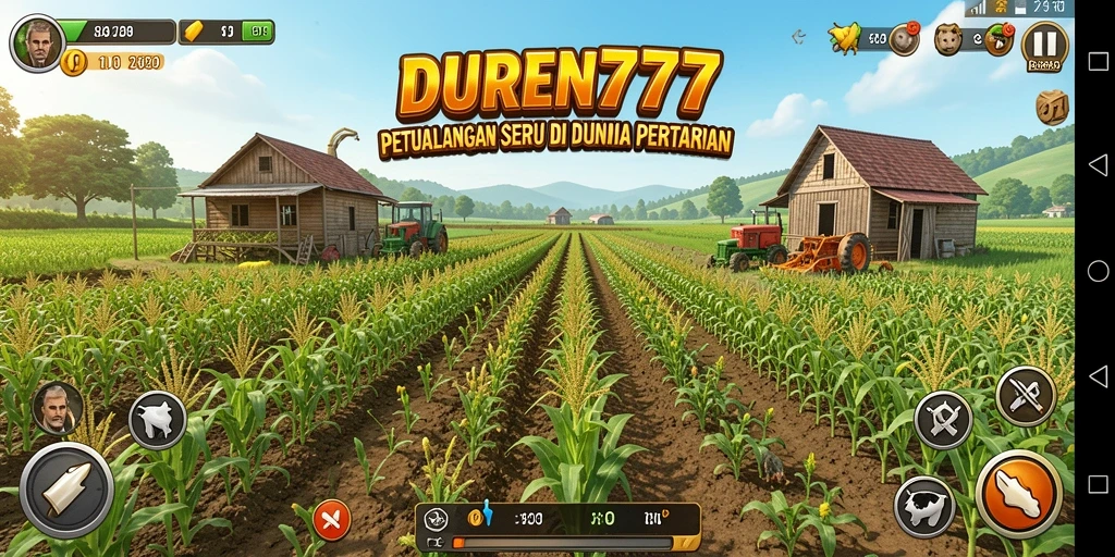 Gameplay DUREN777 menampilkan aktivitas berkebun yang menyenangkan dan interaktif.
