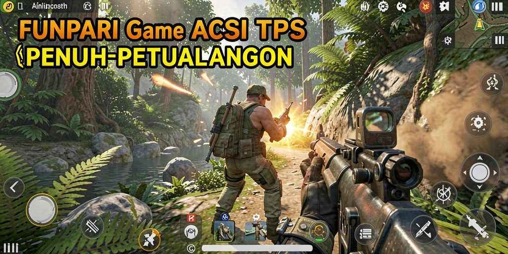 Gameplay FUNPARI yang menegangkan dan seru di arena pertempuran.
