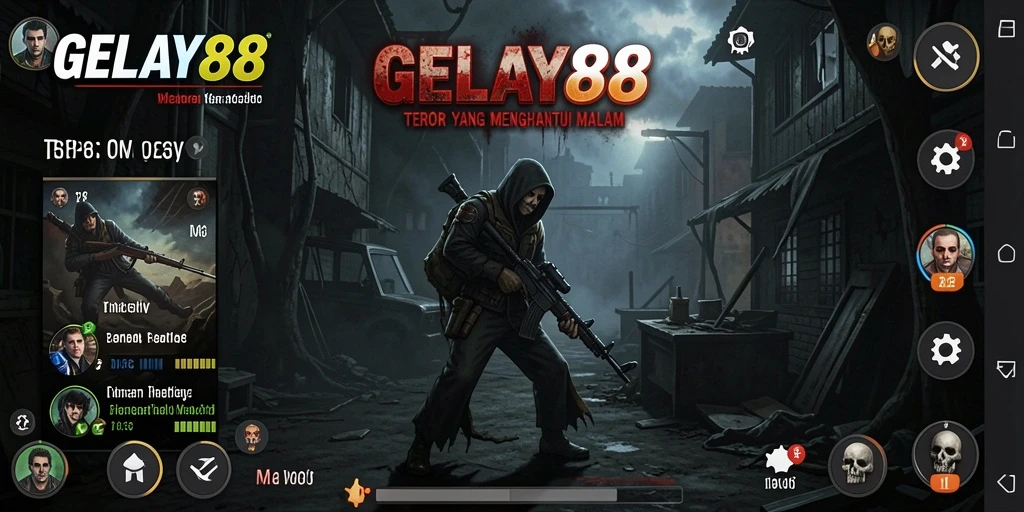 Screenshot gameplay menampilkan suasana mencekam dalam GELAY88.