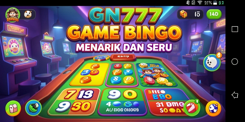 Tampilan menarik dari gameplay Bingo di GN777 yang penuh warna.