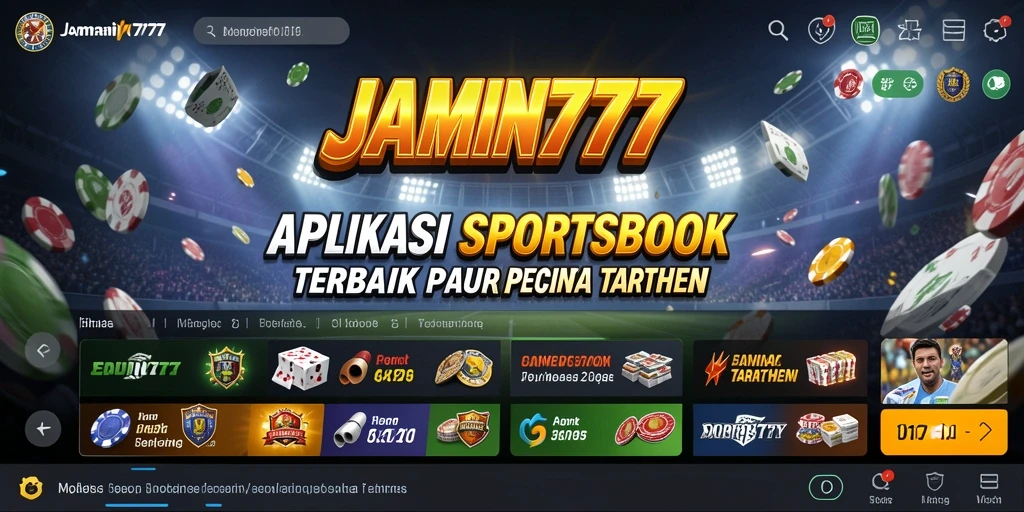 Screenshot utama JAMIN777 dengan tampilan taruhan olahraga yang menarik.