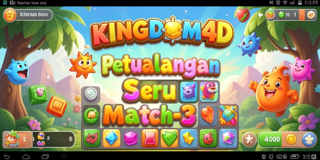 Tampilan gameplay KINGDOM4D yang penuh warna dan menantang untuk dimainkan.