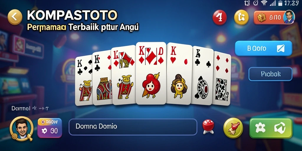 Tampilan permainan Domino KOMPASTOTO yang menarik dan interaktif.