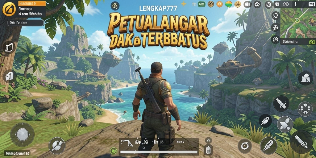 Tangkapan layar gameplay LENGKAP777 di dunia terbuka yang indah.
