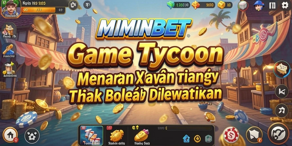 Screenshot gameplay MIMINBET menampilkan berbagai elemen bisnis yang menarik.