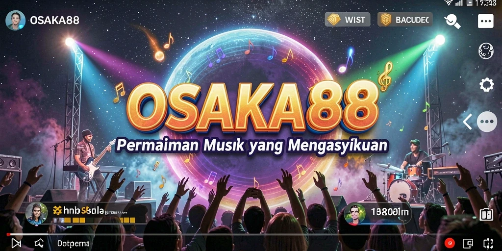 Tampilan gameplay OSAKA88 dengan berbagai tantangan musik.