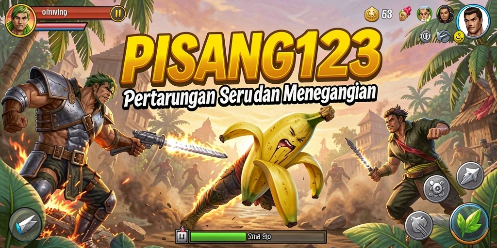 Tampilan gameplay seru PISANG123 dengan pertarungan yang intens.