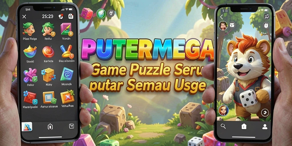 Tampilan permainan PUTERMEGA dengan teka-teki yang menantang.