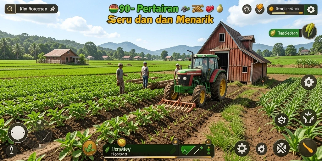 Tampilan gameplay pertanian yang menyenangkan dan interaktif di S80.