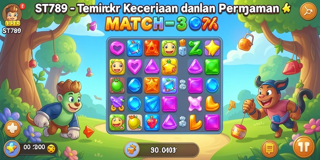 Tampilan gameplay ST789 yang seru dan berwarna warni.