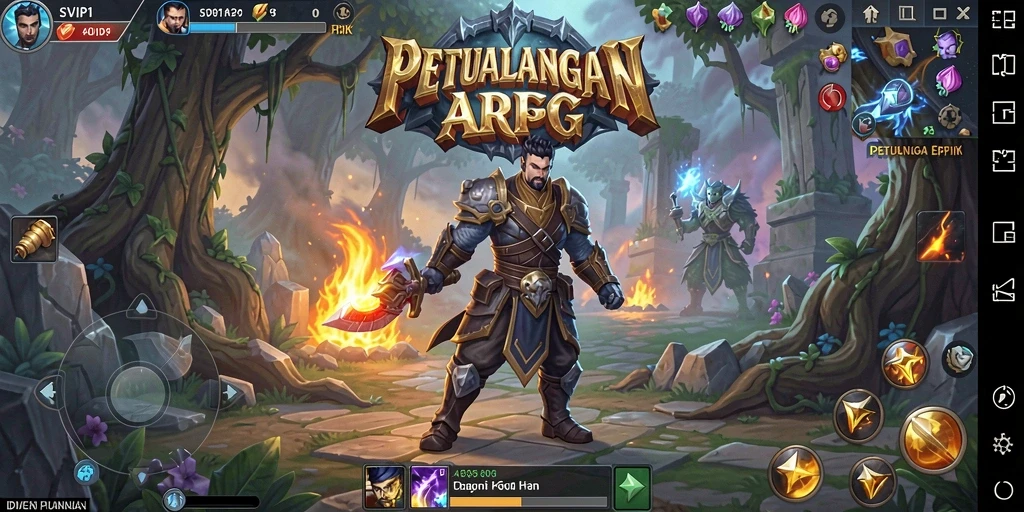 Screenshot dari gameplay ARPG SVIP1 yang menampilkan aksi pertarungan.