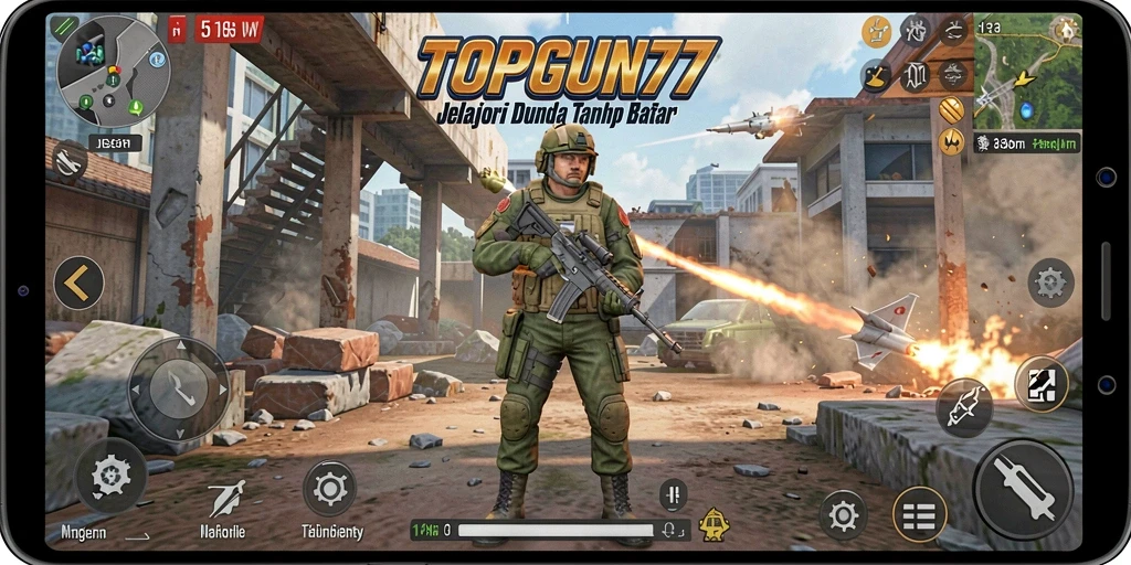 Gameplay seru di dunia terbuka TOPGUN77.