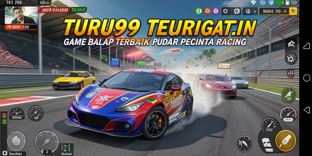 Screenshot TURU99 menampilkan aksi balap yang seru dan mendebarkan.